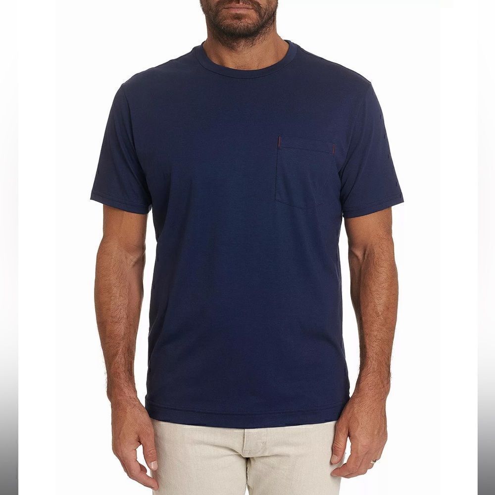 Robert Graham
Myles Cotton-Blend Pocket Tee